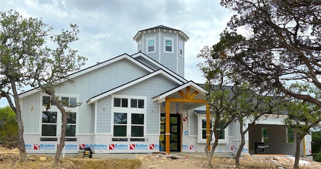 view of front of house with board and batten siding