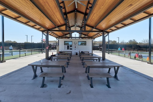 112 Hill Country Dr, Georgetown, TX 78633 - view of patio / terrace with fence and a tennis court