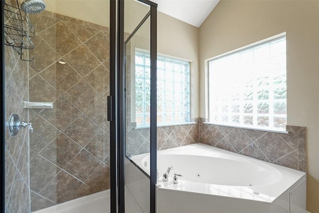 2213 Settlers Park Loop, Round Rock, TX 78665 - full bath featuring a stall shower and a jetted tub
