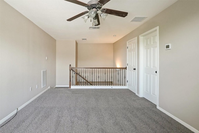 2213 Settlers Park Loop, Round Rock, TX 78665 - carpeted spare room featuring ceiling fan and baseboards