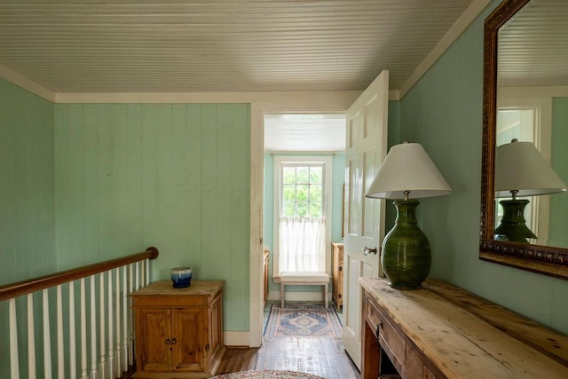 doorway to outside featuring wood finished floors