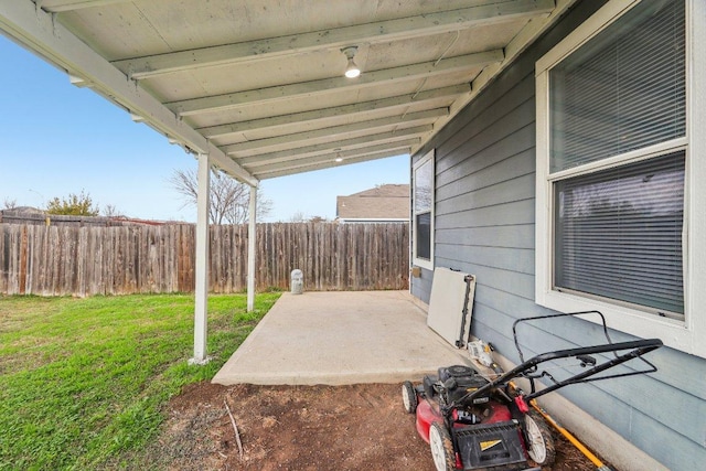 view of patio / terrace with fence