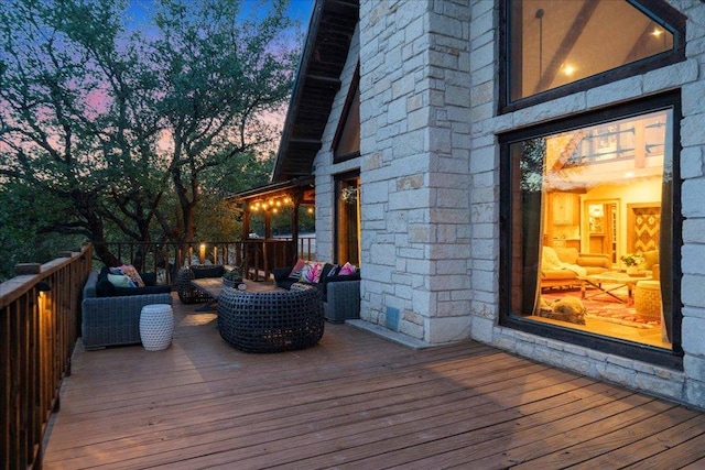 19801 Adrian Way, Jonestown, TX 78645 - deck featuring outdoor lounge area