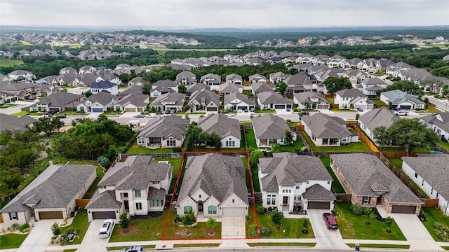 aerial view featuring a residential view