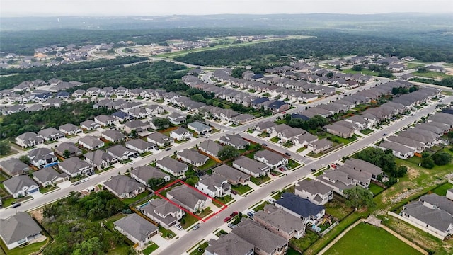 drone / aerial view featuring a residential view