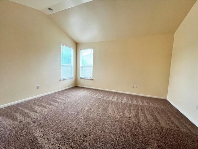 1404 Elbe St, Pflugerville, TX 78660 - carpeted spare room featuring lofted ceiling and baseboards