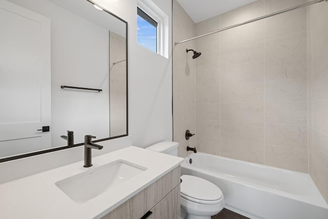 590 Old Mill Rd Unit 113, Cedar Park, TX 78613 - full bathroom featuring toilet, vanity, and shower / bathtub combination