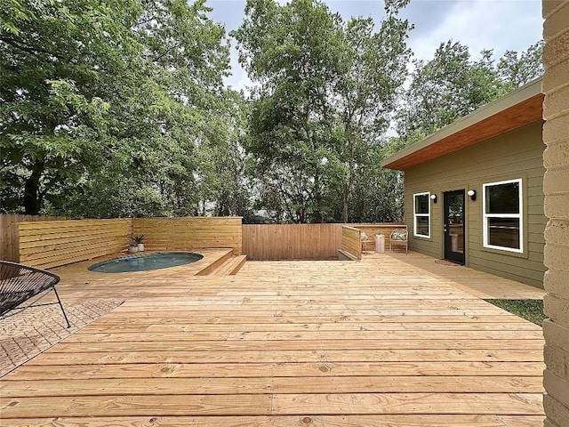 wooden deck with fence