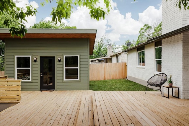 wooden deck with fence
