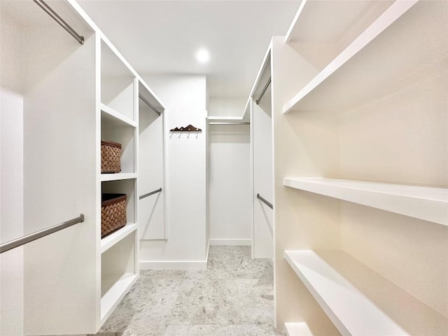 view of walk in closet