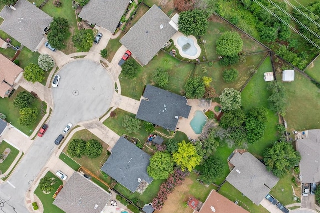 drone / aerial view with a residential view