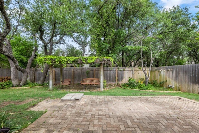 view of patio / terrace featuring a fenced backyard