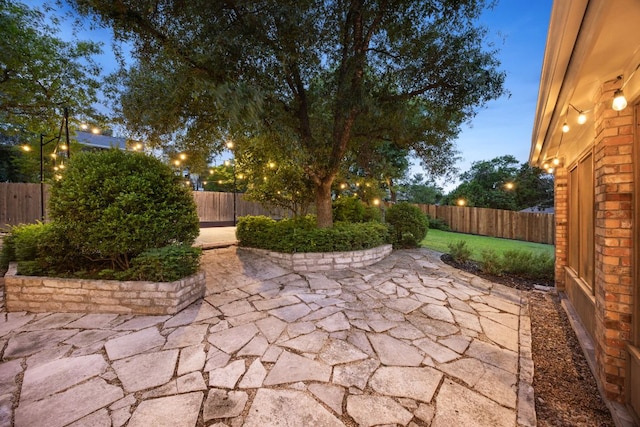 view of patio featuring a fenced backyard