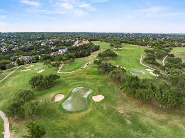 bird's eye view with golf course view
