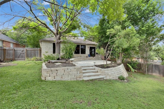 2720 Cascade Falls Dr, Austin, TX 78738 - fenced backyard featuring a patio