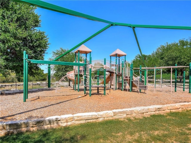 community playground with fence