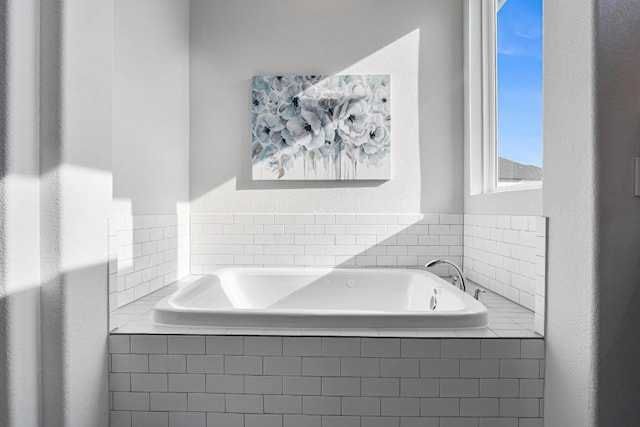 bathroom featuring a bath