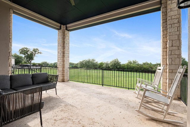 504 Loyal June Trl, Leander, TX 78641 - view of patio / terrace with an outdoor hangout area