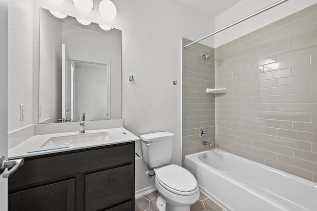 12126 Cantabria Rd, Austin, TX 78748 - full bath featuring vanity, shower / bathtub combination, and tile patterned flooring