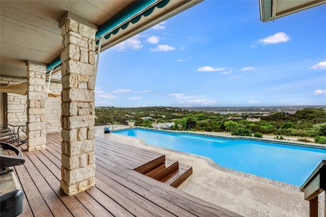 3606 Bunyan Cir, Lago Vista, TX 78645 - outdoor pool with a wooden deck