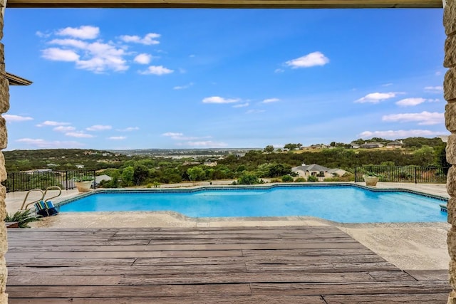 3606 Bunyan Cir, Lago Vista, TX 78645 - view of pool featuring a wooden deck