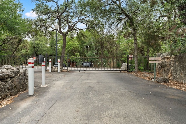 view of street with a gate