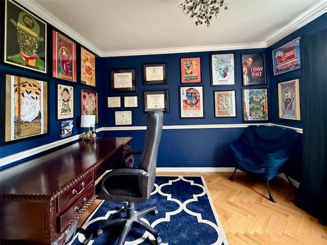 12600 Schreiner Ct, Austin, TX 78732 - office with ornamental molding and baseboards
