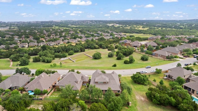 aerial view featuring a residential view