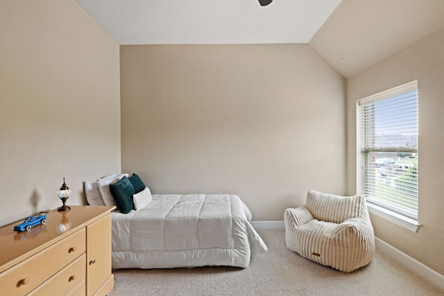 13358 Mesa Verde Dr, Austin, TX 78737 - bedroom with multiple windows, light colored carpet, and vaulted ceiling