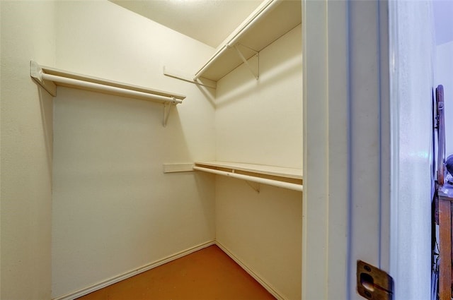 view of walk in closet
