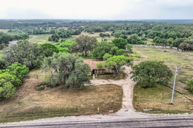 bird's eye view with a rural view
