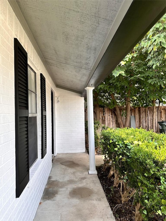 view of patio with fence