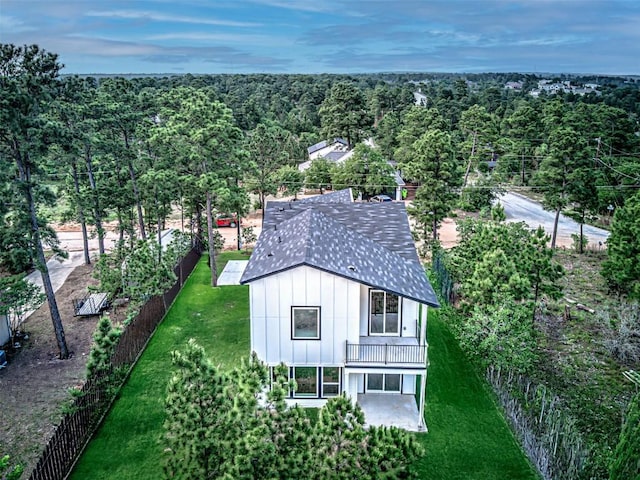 141 Awehi Ln, Bastrop, TX 78602 - view from above of property featuring a heavily wooded area