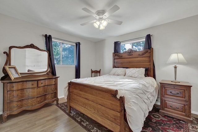 1871 Patty Dr, Canyon Lake, TX 78133 - bedroom featuring light wood-style floors and a ceiling fan