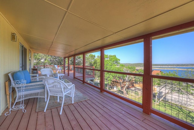 1871 Patty Dr, Canyon Lake, TX 78133 - wooden deck with a water view