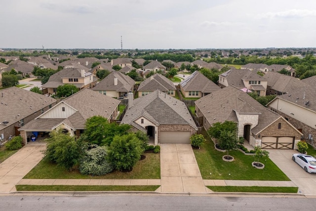 bird's eye view with a residential view