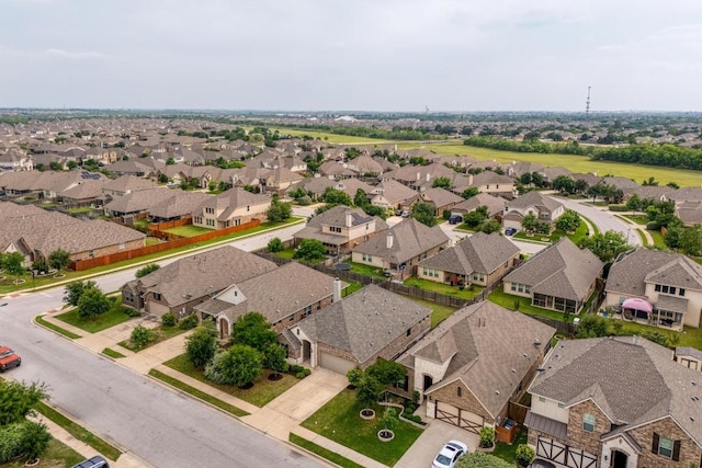bird's eye view with a residential view