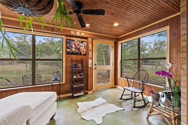 view of sunroom