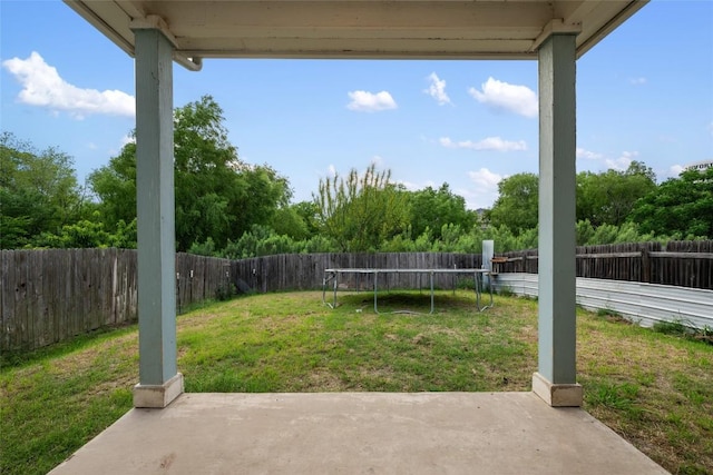 349 Eagle Brook Ln, Buda, TX 78610 - view of yard with a trampoline and a patio area