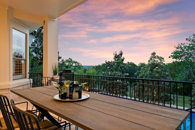 7921 W Rim Dr, Austin, TX 78731 - view of deck at dusk