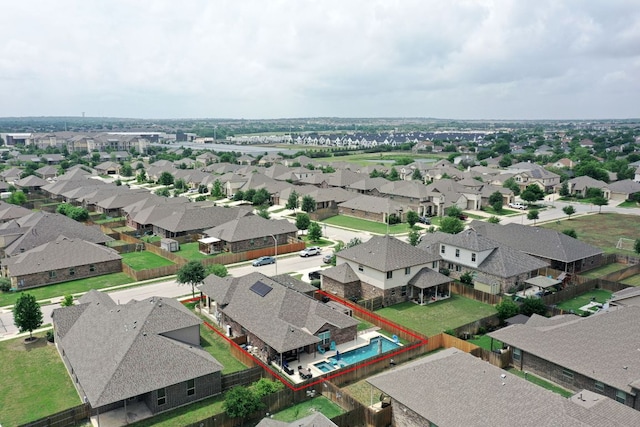aerial view featuring a residential view