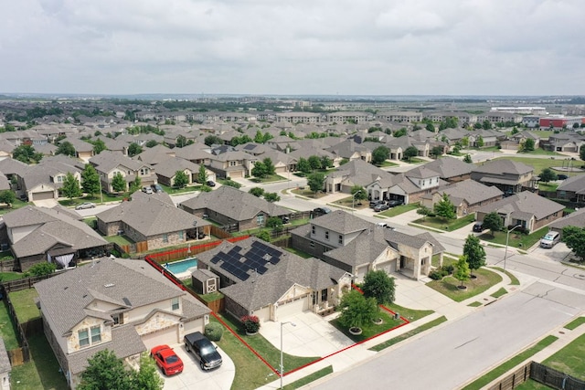 bird's eye view featuring a residential view
