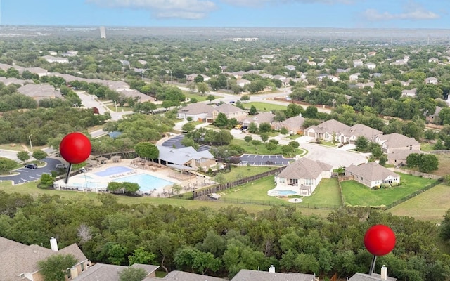 3837 Skyview Way, Round Rock, TX 78681 - birds eye view of property featuring a residential view
