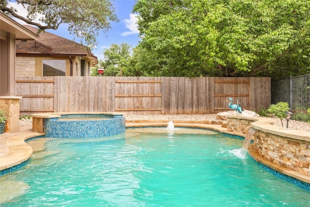 1725 Buttercup Creek Blvd, Cedar Park, TX 78613 - view of swimming pool with a pool with connected hot tub