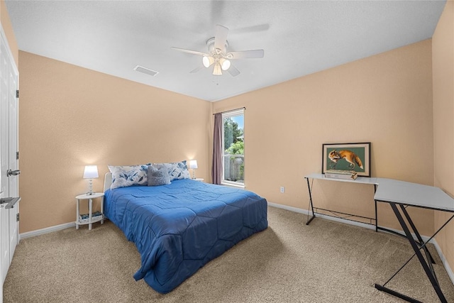 1725 Buttercup Creek Blvd, Cedar Park, TX 78613 - carpeted bedroom featuring baseboards and a ceiling fan