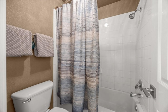 1725 Buttercup Creek Blvd, Cedar Park, TX 78613 - full bath featuring toilet, shower / tub combo, and a textured wall