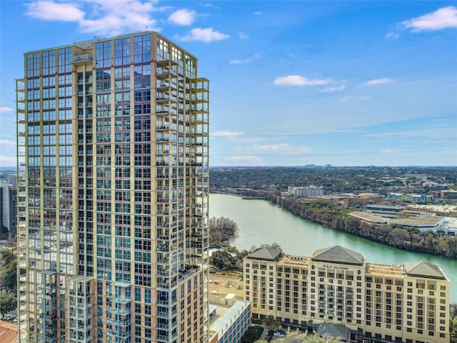 exterior space with a view of city