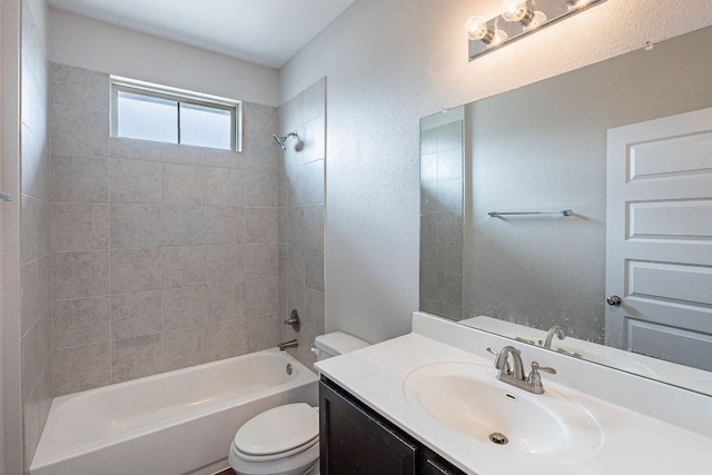 5816 Monmarte Cv, Austin, TX 78744 - full bath with toilet, vanity, and tub / shower combination