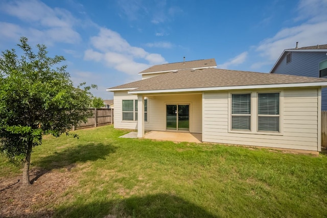 5817 Gerard Dr, Austin, TX 78744 - back of property featuring a patio and roof with shingles