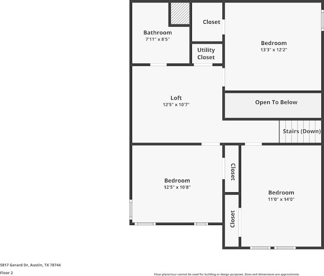 5817 Gerard Dr, Austin, TX 78744 - floor plan / room layout